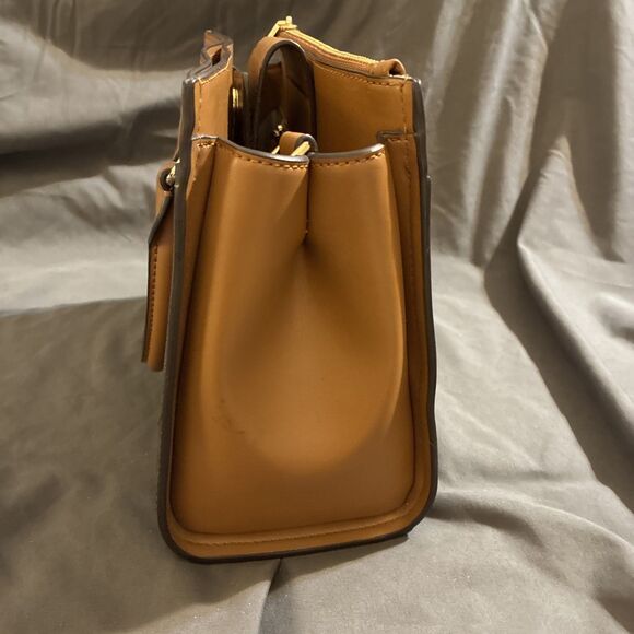 Michael Kors Everly Medium Brown MK LOGO Satchel Bag - Picture 14 of 14